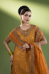3-PC Embroidered Raw-Silk Suit CMA-6-260