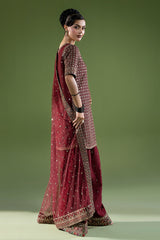 3-PC Embroidered Raw-Silk Suit CMA-6-236