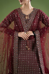 3-PC Embroidered Raw-Silk Suit CMA-6-236