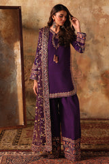 3-PC Embroidered Raw-Silk Suit CMA-5-049