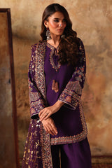 3-PC Embroidered Raw-Silk Suit CMA-5-049