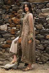 3-PC Unstitched Embroidered Chiffon Collection VSLW6-13 PSOK