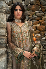 3-PC Unstitched Embroidered Chiffon Collection VSLW6-13 PSOK