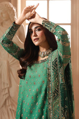 3-PC Stitched Embroidered  Luxury Chiffon  DJW6-03 PSOK