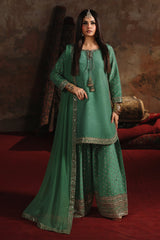 3-PC Embroidered Raw-Silk Suit CMA-5-171