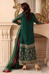 3-PC Stitched Embroidered  Luxury Chiffon  DJW6-07 PSOK