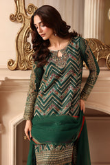 3-PC Stitched Embroidered  Luxury Chiffon  DJW6-07 PSOK
