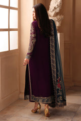 3-PC Stitched Embroidered  Luxury Chiffon  DJW6-01 PSOK