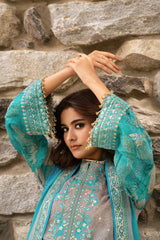 3-PC Unstitched Embroidered Chiffon Collection VSLW6-17 PSOK