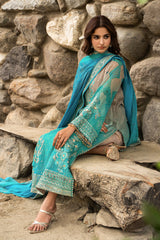 3-PC Unstitched Embroidered Chiffon Collection VSLW6-17 PSOK