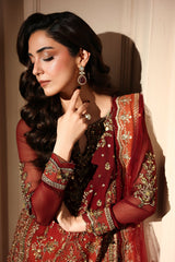 3-PC Stitched Embroidered  Luxury Chiffon  DJW6-08 PSOK