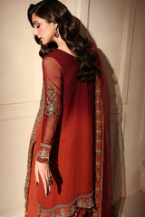 3-PC Stitched Embroidered  Luxury Chiffon  DJW6-08 PSOK