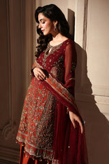 3-PC Stitched Embroidered  Luxury Chiffon  DJW6-08 PSOK