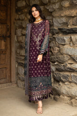 3-PC Unstitched Embroidered Chiffon Collection VSLW6-12 PSOK