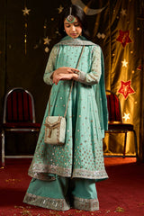 3-PC Embroidered Chiffon Suit CKP-5-185