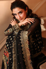 3-PC Stitched Embroidered  Luxury Chiffon  DJW6-04 PSOK