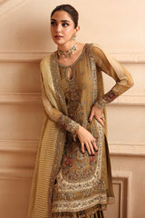 3-PC Stitched Embroidered  Luxury Chiffon  DJW6-06 PSOK