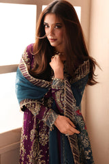 3-PC Stitched Embroidered  Luxury Chiffon  DJW6-01 PSOK