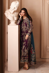3-PC Stitched Embroidered  Luxury Chiffon  DJW6-01 PSOK